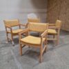 Wegner, Getama Fire armstole i massiv egetræ, Wegner, Getama