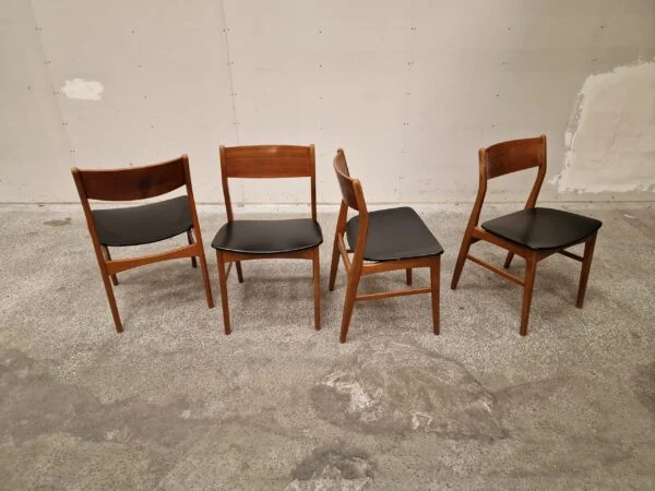 Falsled model 66 Fire spisestole, teak, Falsled model 66 — billede 2