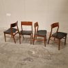 Falsled model 66 Fire spisestole, teak, Falsled model 66