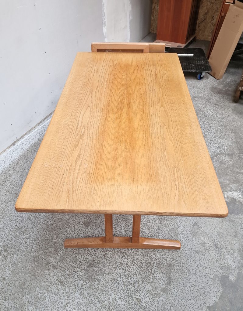 Børge Mogensen Børge Mogensen, Spisebord med shakerstel og tillægsplader, model C18, egetræ — billede 5
