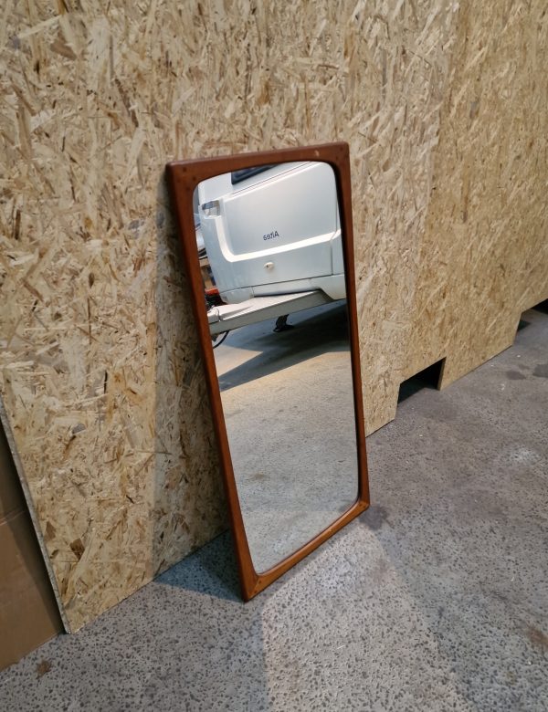 Stort spejl, teak