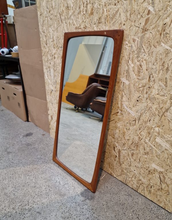 Stort spejl, teak