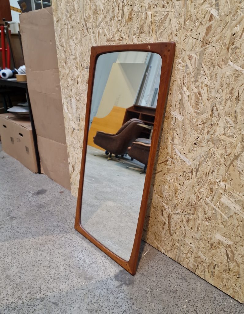 Stort spejl, teak