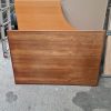 Mid-century modern teak wood tabletop.