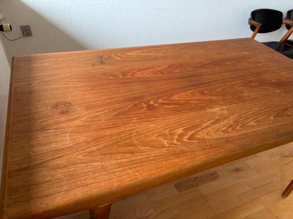 Spisebord med tillægsplader, teak, J.L.Møller