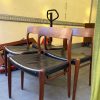 NO Møller model 75 Fire spisestole, massiv teak, NO Møller model 75 — billede 4