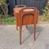Sengebord med to skuffer, teak — billede 3