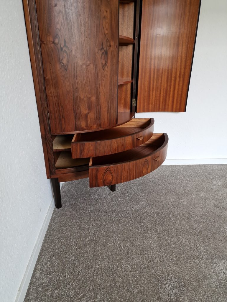 Hjørneskab, rundet, palisander — billede 6