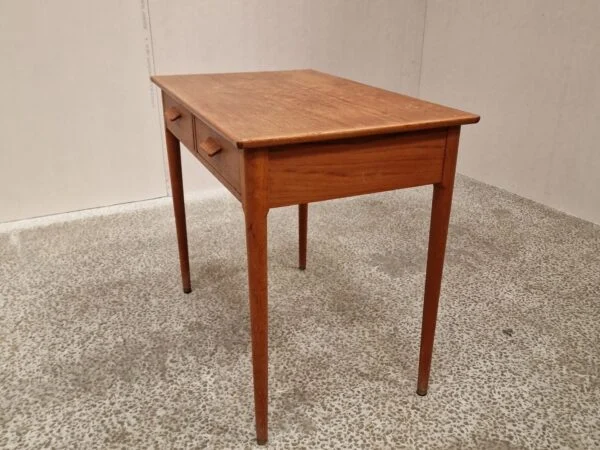 Konsolbord med to skuffer, teak — billede 4