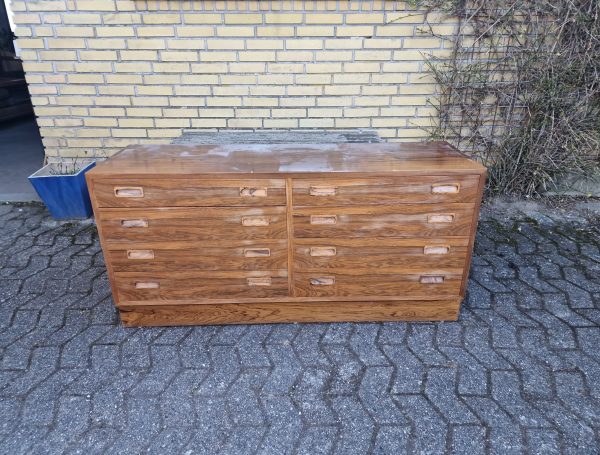 Dobbeltkommode med 8 skuffer, palisander, Hundevad