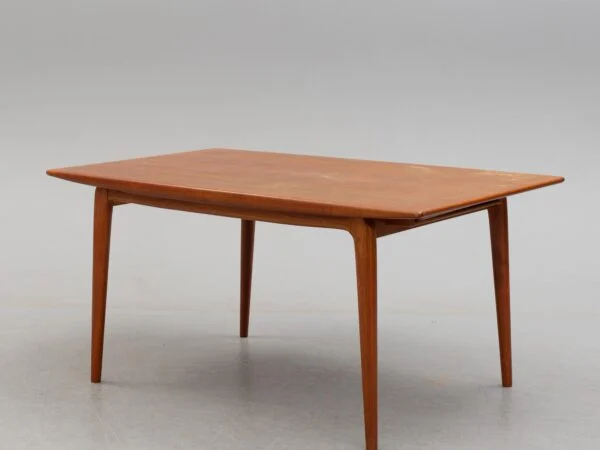 Spisebord med tillægsplader, teak, Alfred Christensen model 371/Boomerang