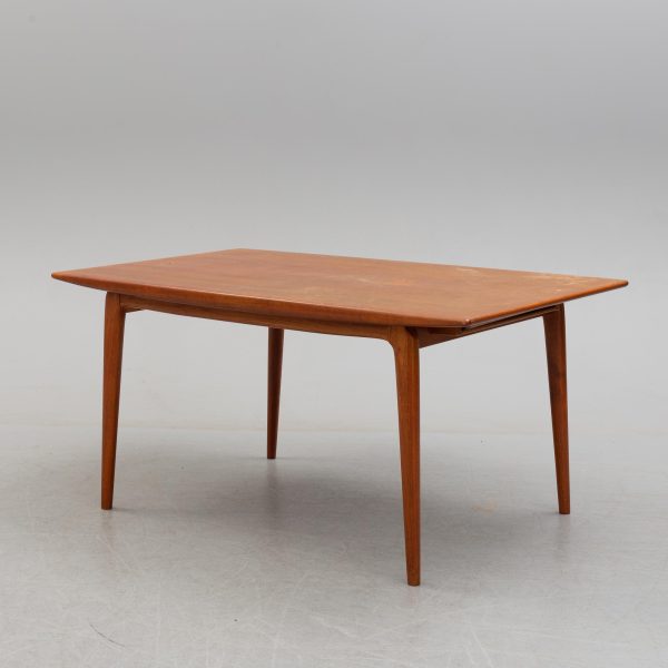 Spisebord med tillægsplader, teak, Alfred Christensen model 371/Boomerang