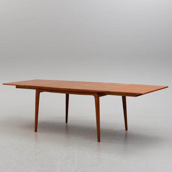 Spisebord med tillægsplader, teak, Alfred Christensen model 371/Boomerang