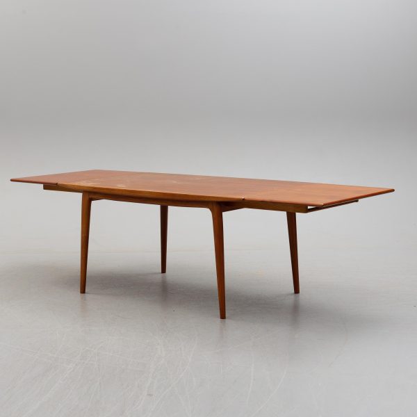 Spisebord med tillægsplader, teak, Alfred Christensen model 371/Boomerang
