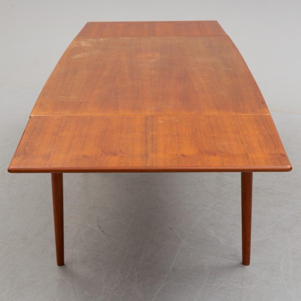 Spisebord med tillægsplader, teak, Alfred Christensen model 371/Boomerang