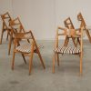Wegner CH29 Seks spisestole i massiv egetræ, Wegner CH29