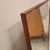 spejl, ramme af teak, stort og tungt