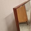 spejl, ramme af teak, stort og tungt