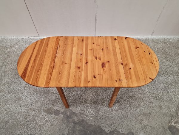 spisebord med endeklapper fyrretræ
