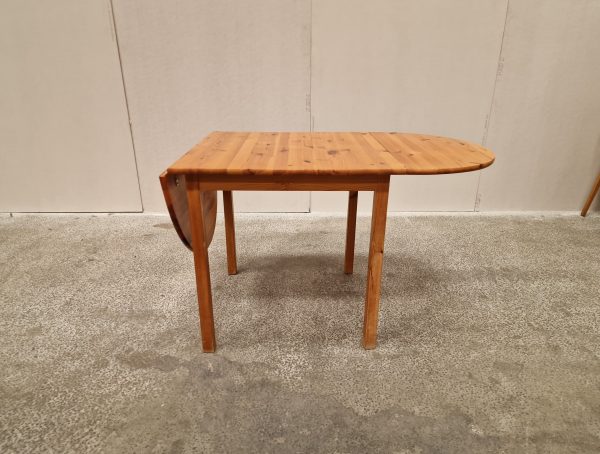 spisebord med endeklapper fyrretræ