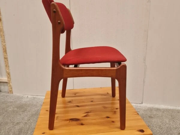 Erik Buch model OD49 Syv spisestole i massiv teak, til ompolstring — billede 9