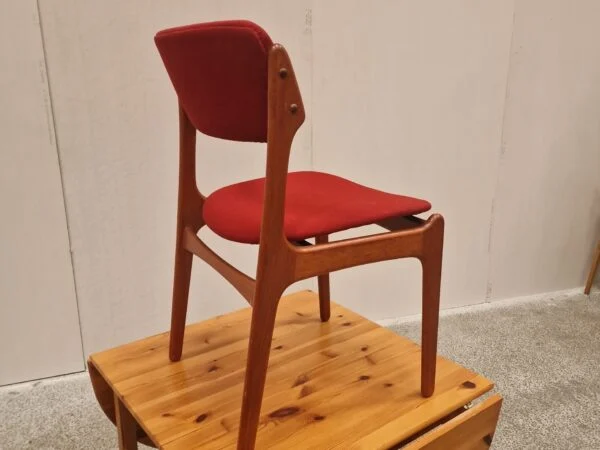 Erik Buch model OD49 Syv spisestole i massiv teak, til ompolstring — billede 10