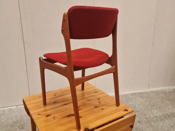 Erik Buch model OD49 Syv spisestole i massiv teak, til ompolstring — billede 11