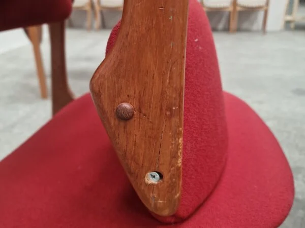 Erik Buch model OD49 Syv spisestole i massiv teak, til ompolstring — billede 6