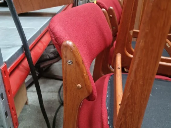 Erik Buch model OD49 Syv spisestole i massiv teak, til ompolstring — billede 7