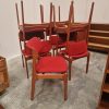 Erik Buch model OD49  Syv spisestole i massiv teak, til ompolstring — billede 2