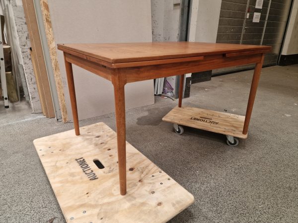 Spisebord med hollandsk udtræk, teak, Kai Winding, Slagelse Møbelfabrik
