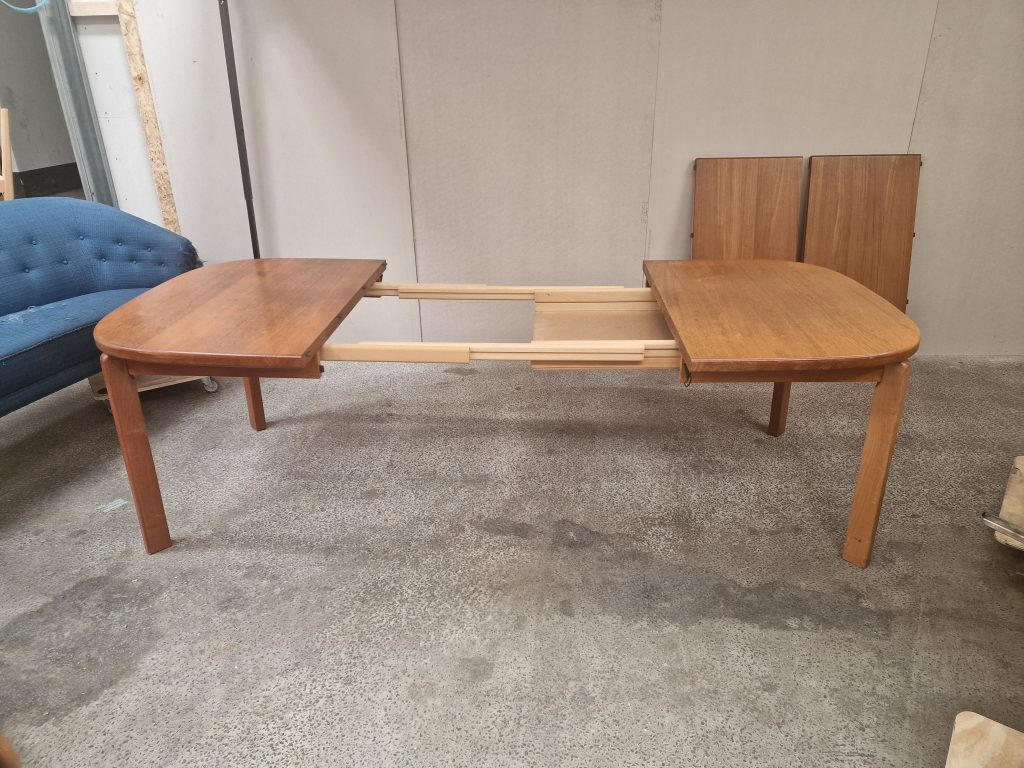 Skovmand & Andersen Spisebord, ovalt, med to tillægsplader, teak, Skovmand & Andersen — billede 24