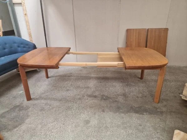 Skovmand & Andersen Spisebord, ovalt, med to tillægsplader, teak, Skovmand & Andersen — billede 24