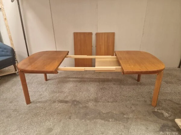 Skovmand & Andersen Spisebord, ovalt, med to tillægsplader, teak, Skovmand & Andersen — billede 25