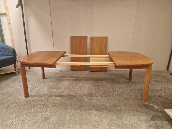Spisebord, ovalt, med to tillægsplader, teak, Skovmand & Andersen