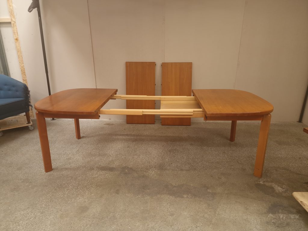 Skovmand & Andersen Spisebord, ovalt, med to tillægsplader, teak, Skovmand & Andersen — billede 23