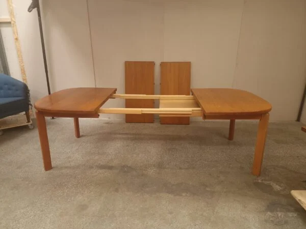 Skovmand & Andersen Spisebord, ovalt, med to tillægsplader, teak, Skovmand & Andersen — billede 23