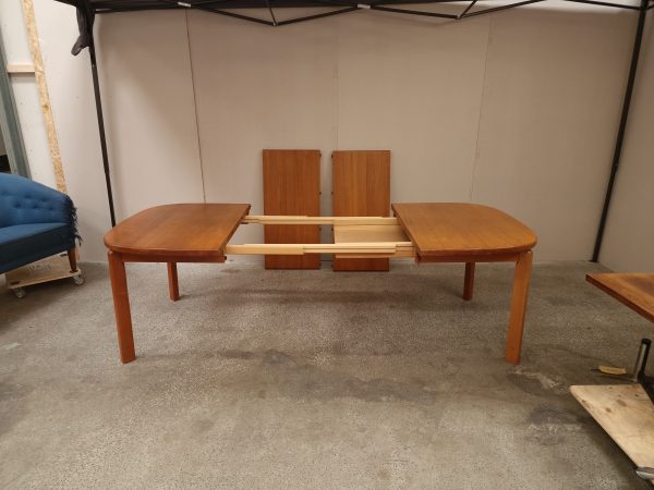 Spisebord, ovalt, med to tillægsplader, teak, Skovmand & Andersen