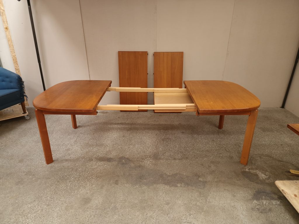 Skovmand & Andersen Spisebord, ovalt, med to tillægsplader, teak, Skovmand & Andersen — billede 15