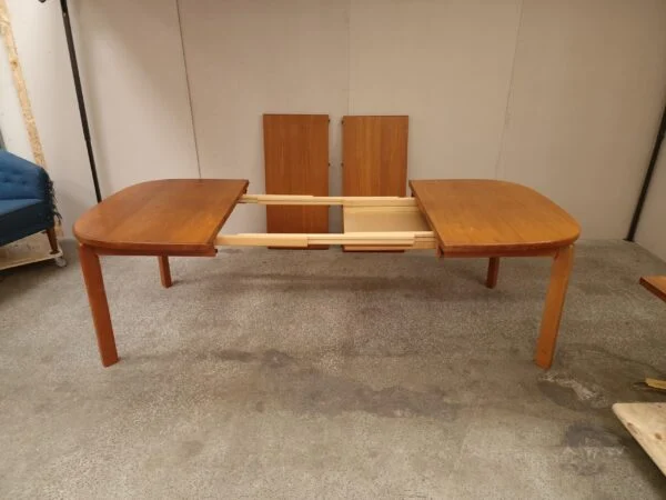 Skovmand & Andersen Spisebord, ovalt, med to tillægsplader, teak, Skovmand & Andersen — billede 15