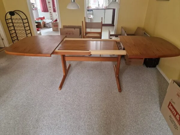 Skovby Spisebord på stel med tillægsplader, teak, ovalt, Skovby — billede 19