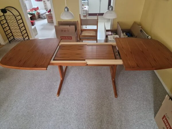 Skovby Spisebord på stel med tillægsplader, teak, ovalt, Skovby — billede 20