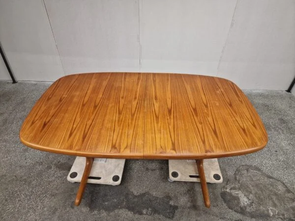 Skovby Spisebord på stel med tillægsplader, teak, ovalt, Skovby — billede 2