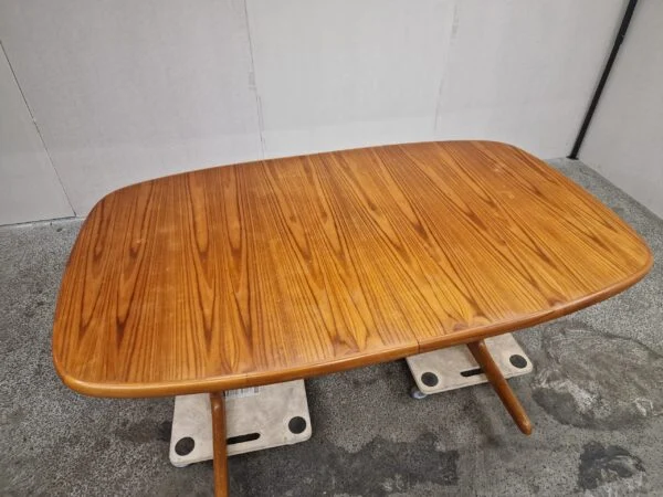 Skovby Spisebord på stel med tillægsplader, teak, ovalt, Skovby — billede 4