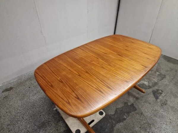 Skovby Spisebord på stel med tillægsplader, teak, ovalt, Skovby — billede 5