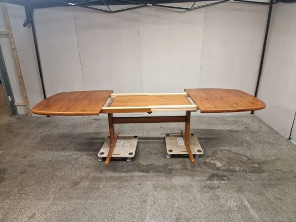 Skovby Spisebord på stel med tillægsplader, teak, ovalt, Skovby — billede 7