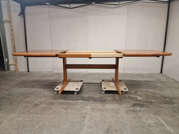 Skovby Spisebord på stel med tillægsplader, teak, ovalt, Skovby — billede 9
