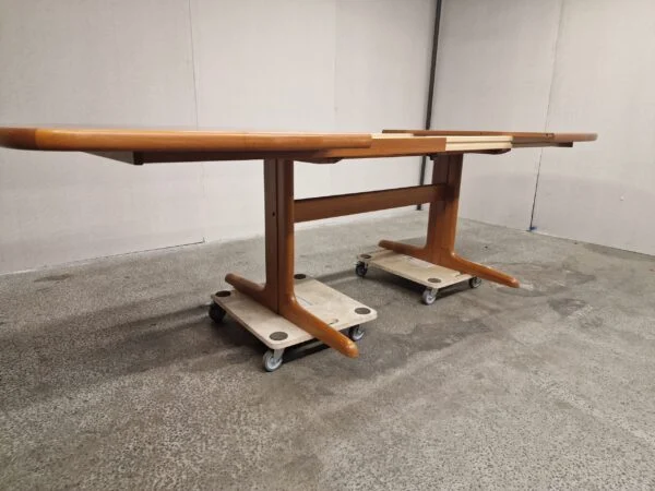 Skovby Spisebord på stel med tillægsplader, teak, ovalt, Skovby — billede 10