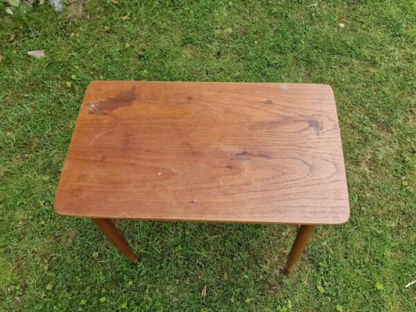 Sofabord med pindehylde, teak — billede 3