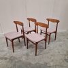 Fire spisestole, massiv teak